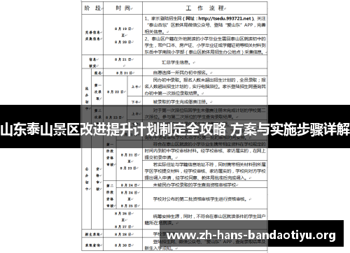 山东泰山景区改进提升计划制定全攻略 方案与实施步骤详解 山东泰山景区改进提升计划制定全攻略 方案与实施步骤详解